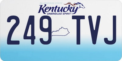 KY license plate 249TVJ