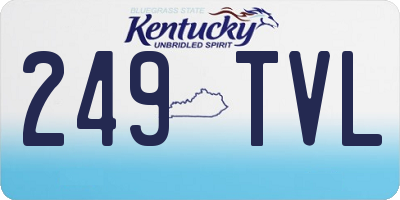 KY license plate 249TVL