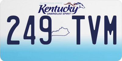 KY license plate 249TVM