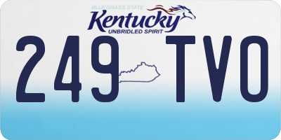 KY license plate 249TVO