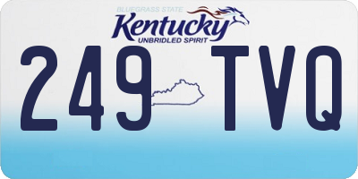 KY license plate 249TVQ