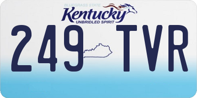 KY license plate 249TVR