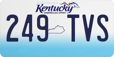 KY license plate 249TVS