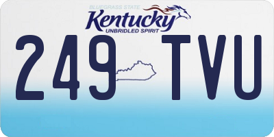 KY license plate 249TVU