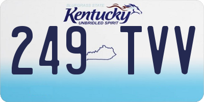KY license plate 249TVV