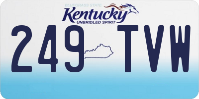 KY license plate 249TVW