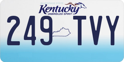 KY license plate 249TVY