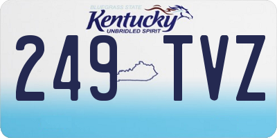 KY license plate 249TVZ