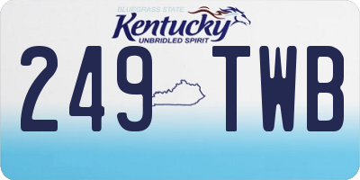 KY license plate 249TWB