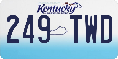 KY license plate 249TWD