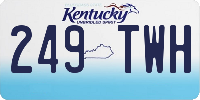 KY license plate 249TWH