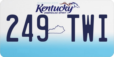 KY license plate 249TWI