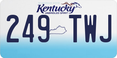 KY license plate 249TWJ