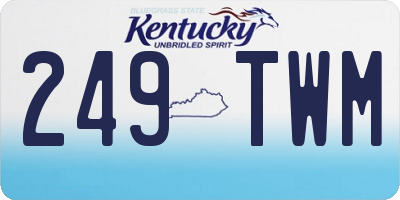 KY license plate 249TWM