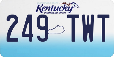 KY license plate 249TWT