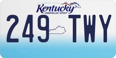 KY license plate 249TWY