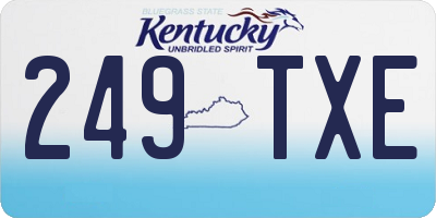 KY license plate 249TXE