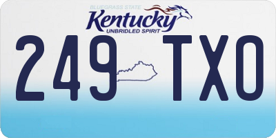 KY license plate 249TXO