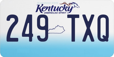 KY license plate 249TXQ