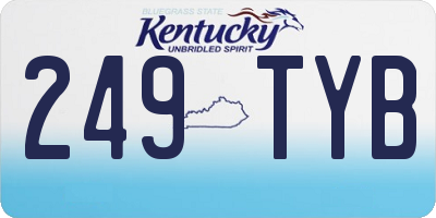 KY license plate 249TYB