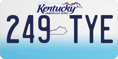 KY license plate 249TYE