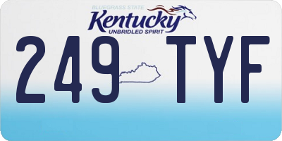 KY license plate 249TYF