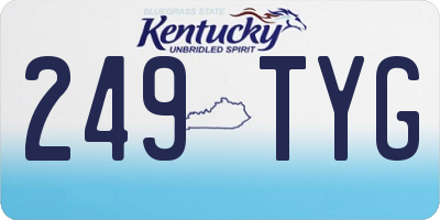 KY license plate 249TYG