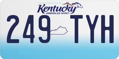 KY license plate 249TYH