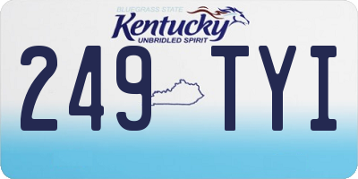 KY license plate 249TYI