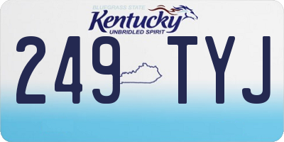 KY license plate 249TYJ