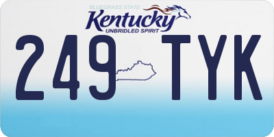 KY license plate 249TYK