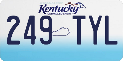 KY license plate 249TYL