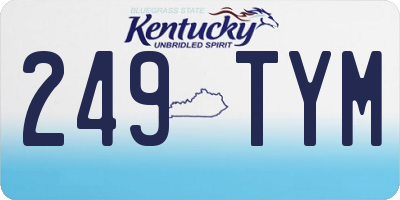KY license plate 249TYM