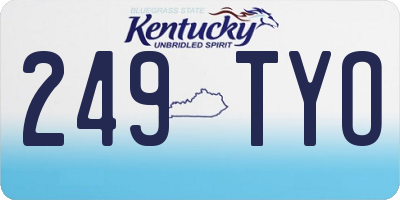KY license plate 249TYO