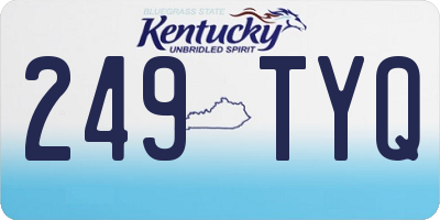KY license plate 249TYQ