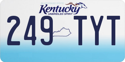 KY license plate 249TYT