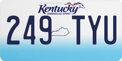 KY license plate 249TYU