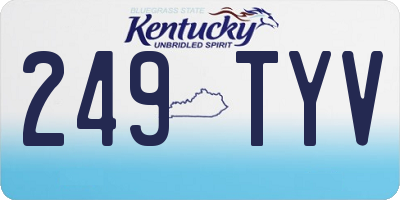 KY license plate 249TYV