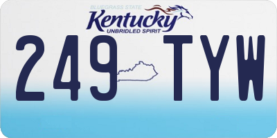 KY license plate 249TYW