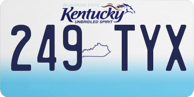 KY license plate 249TYX