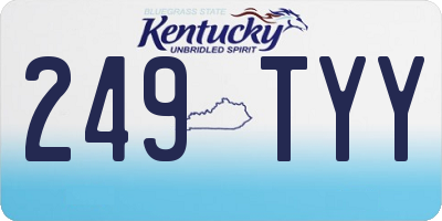 KY license plate 249TYY
