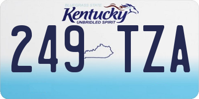 KY license plate 249TZA