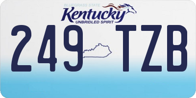 KY license plate 249TZB
