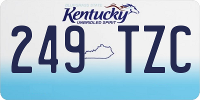 KY license plate 249TZC