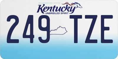 KY license plate 249TZE