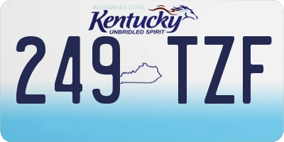 KY license plate 249TZF