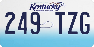 KY license plate 249TZG