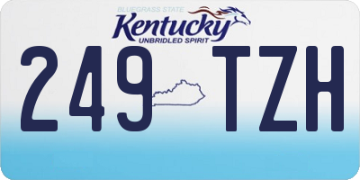 KY license plate 249TZH