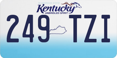 KY license plate 249TZI