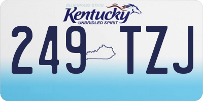 KY license plate 249TZJ